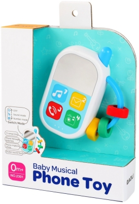 Бебешки Музикален Телефон с Дрънкалка 19×15×5 см